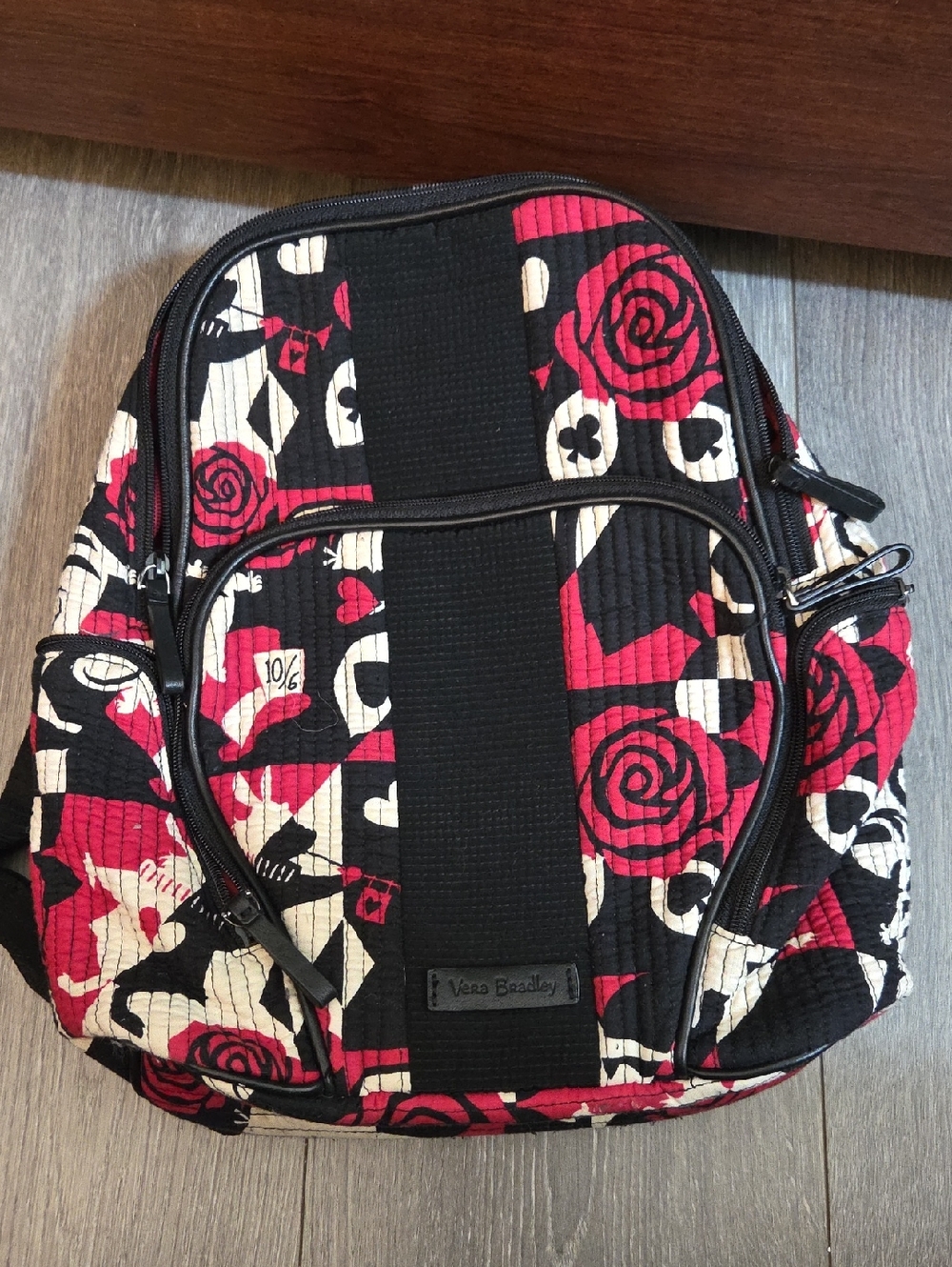 Disney Parks Vera Bradley "Alice in Wonderland" Painting the Roses Red Backpack